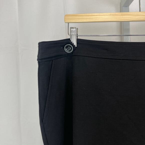 NWT TALBOTS Italian Ponte Knit Skirt Straight Above Knee Black Petite Plus 18WP - Picture 5 of 10
